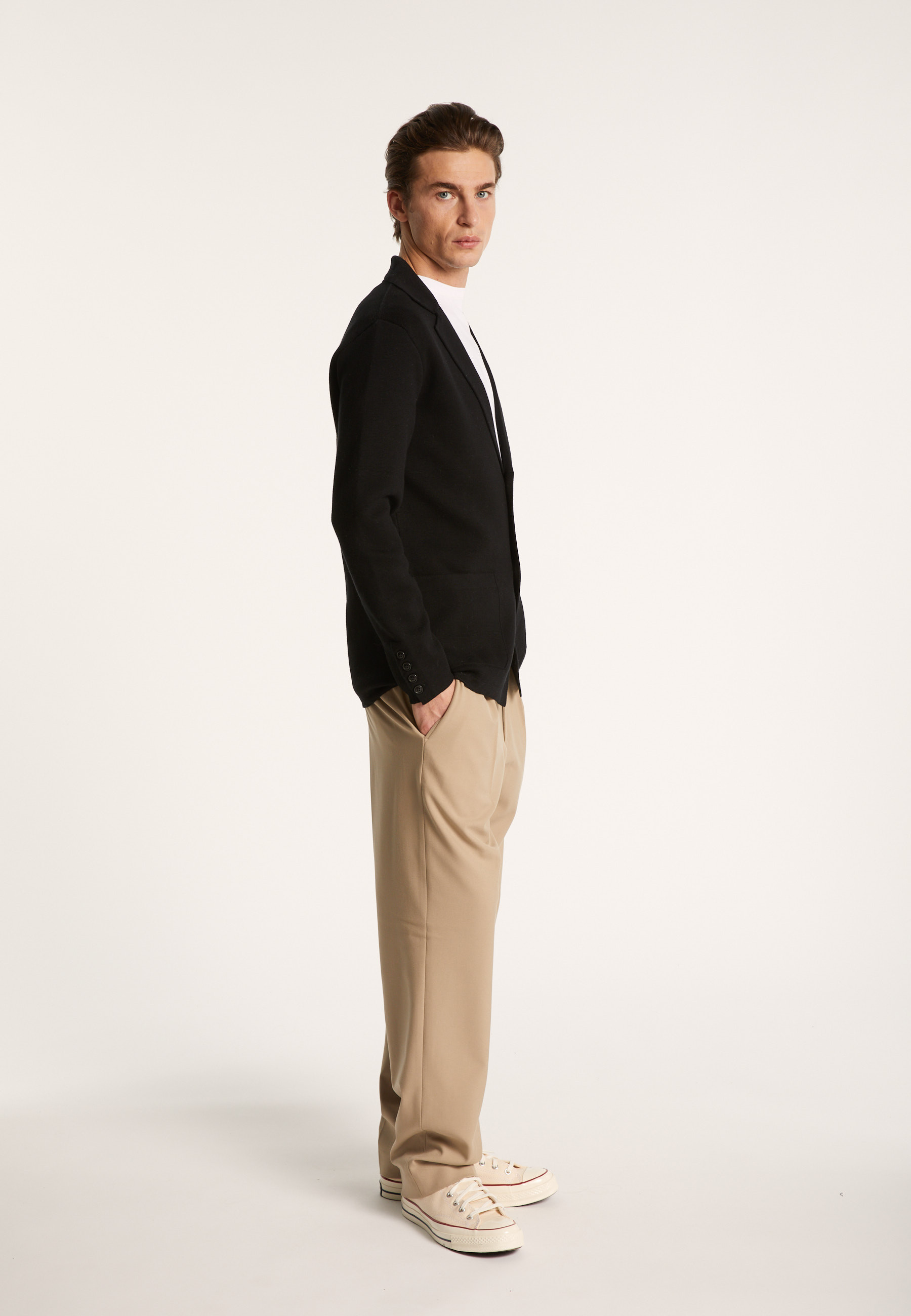 Blazer à poches en coton - Bacari 7212 fusain - 83 Kaki