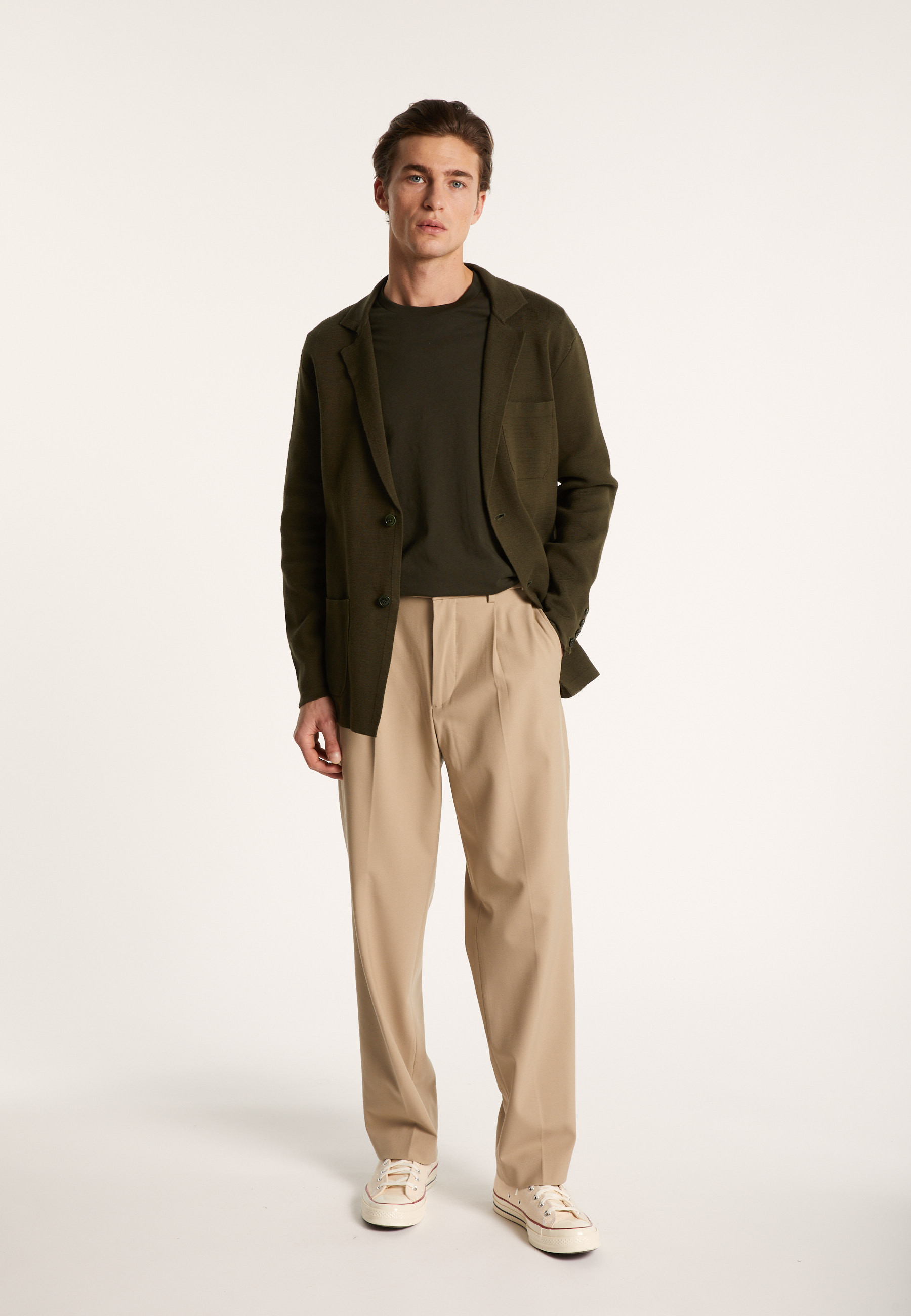 Blazer à poches en coton - Bacari 7212 fusain - 83 Kaki