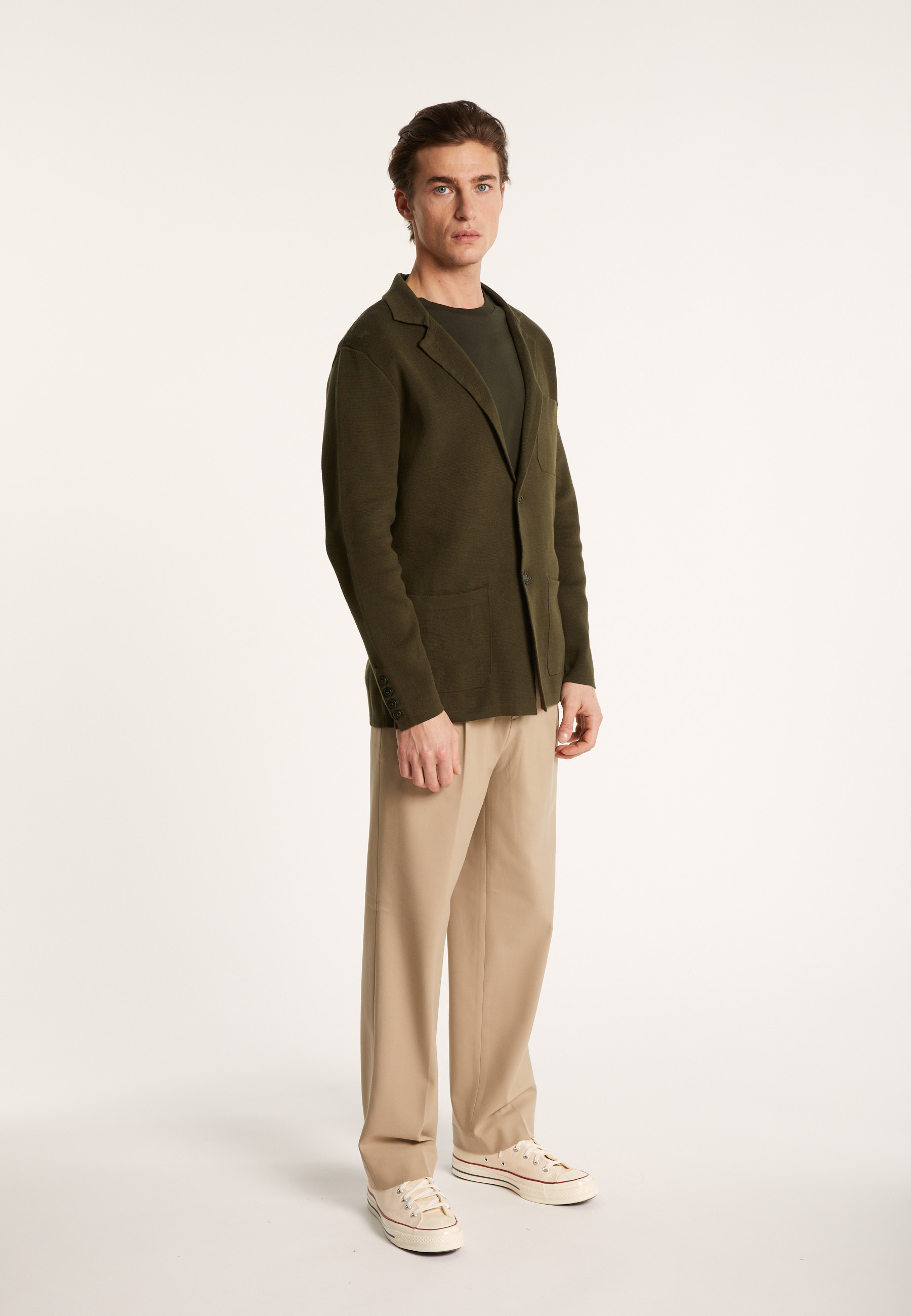 Blazer à poches en coton - Bacari 7212 fusain - 83 Kaki