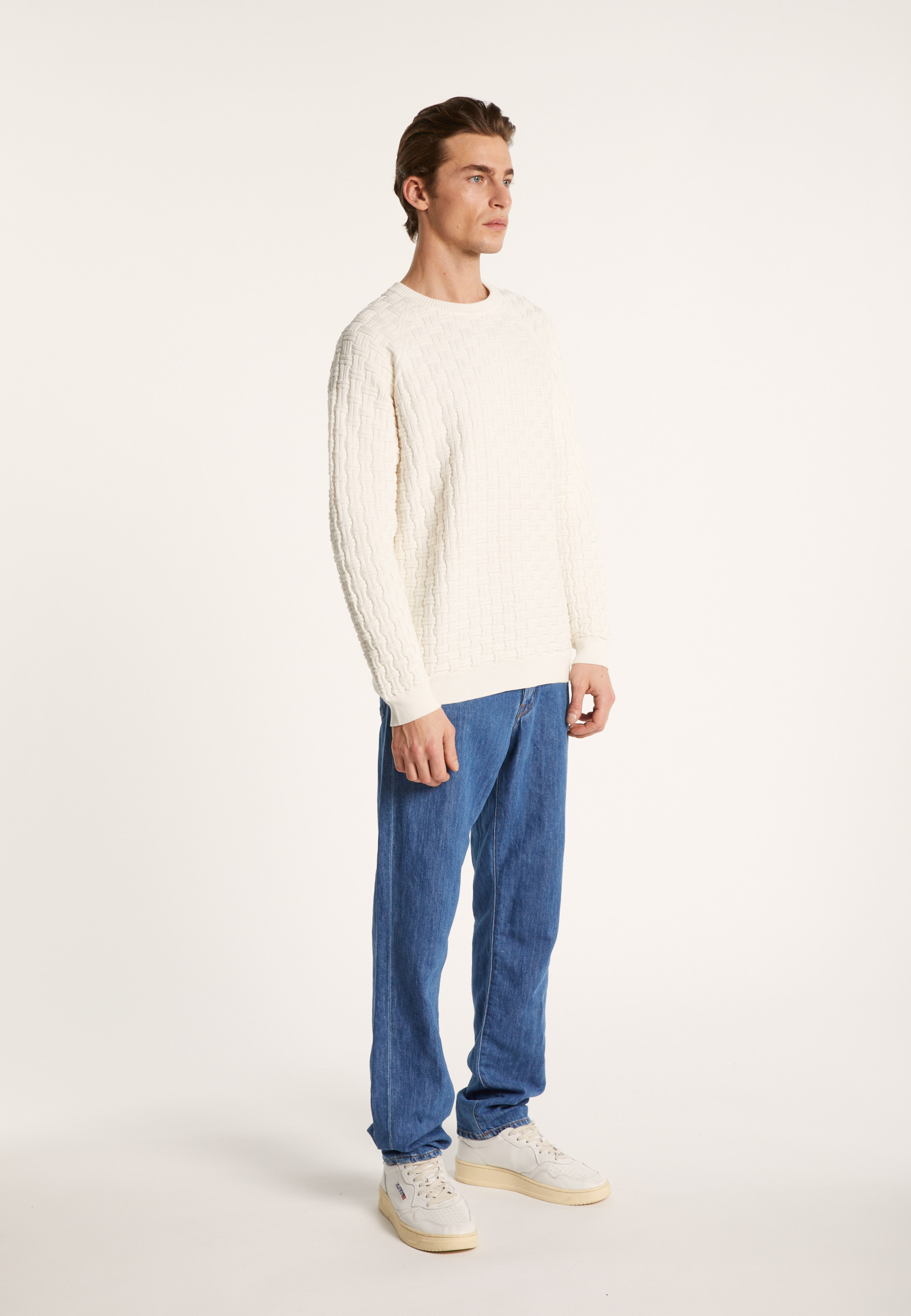 Pull manches raglan en coton bio - Pepino 7200 blanc - 02 Blanc