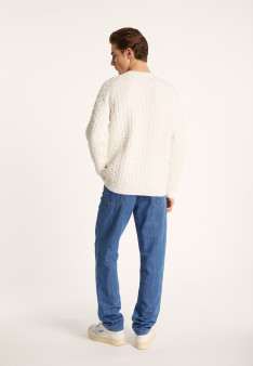 Pull manches raglan en coton bio - Pepino 7200 blanc - 02 Blanc