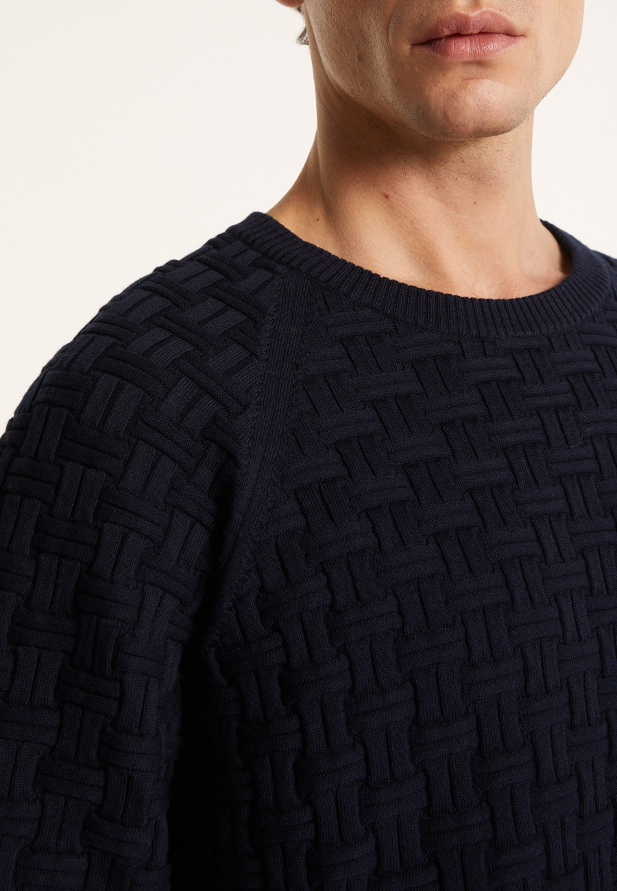 Suéter de algodão com manga raglan - Pepino