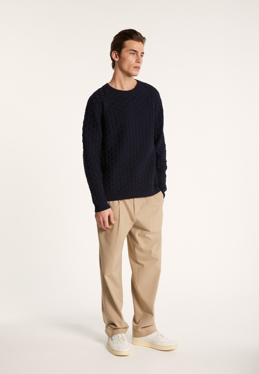 Suéter de algodão com manga raglan - Pepino