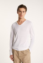 T-shirt col tunisien en lin flammé - Blayne 7230 epice - 46 Marron clair
