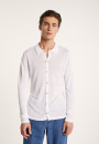 Chemise boutonné en lin flammé - Blason 7241 corsaire - 06 Bleu moyen