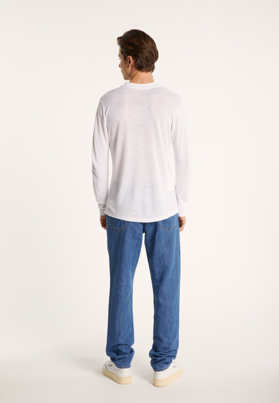 Chemise boutonnée en lin flammé - Blason