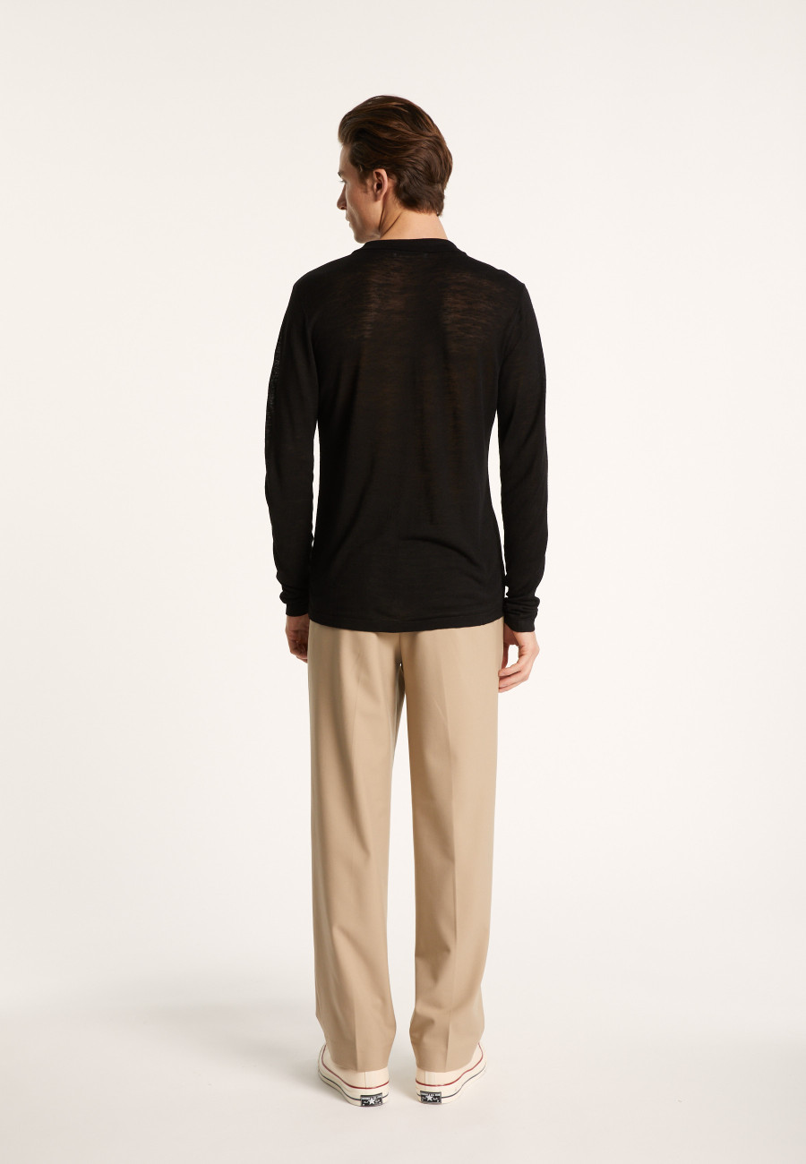 Chemise boutonnée en lin flammé - Blason