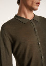 Chemise boutonné en lin flammé - Blason 7241 corsaire - 06 Bleu moyen