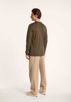 Slub linen button-down shirt - Blason