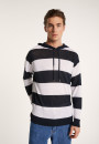 Hoodie bicolore en lin flammé - Philip 7340 sahara/blanc - 13 Beige moyen
