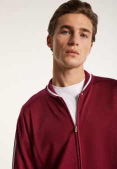 Zipped cardigan in Fil Lumière - Paddy