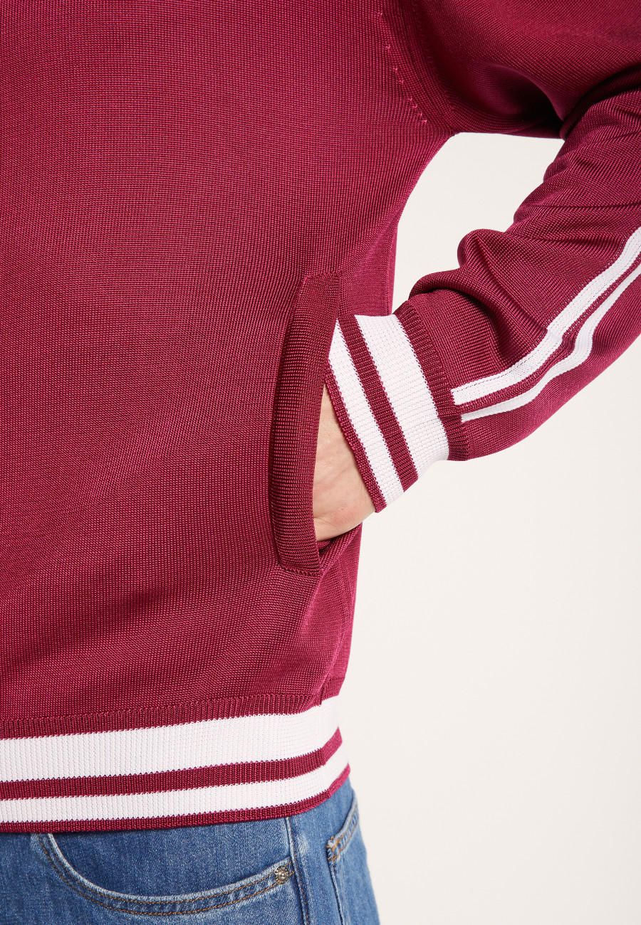 Zipped cardigan in Fil Lumière - Paddy