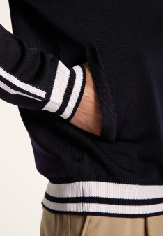 Zipped cardigan in Fil Lumière - Paddy