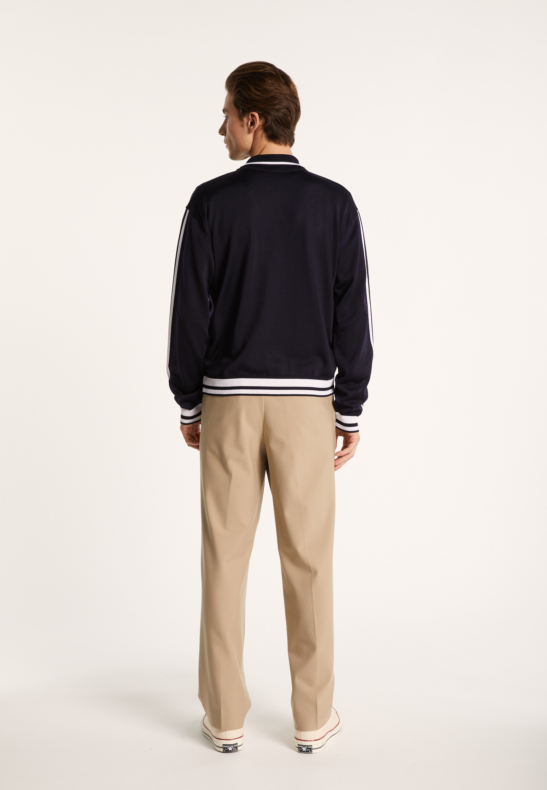 Gilet zippé en Fil Lumière - Paddy 7351 fusain/blanc - 83 Kaki