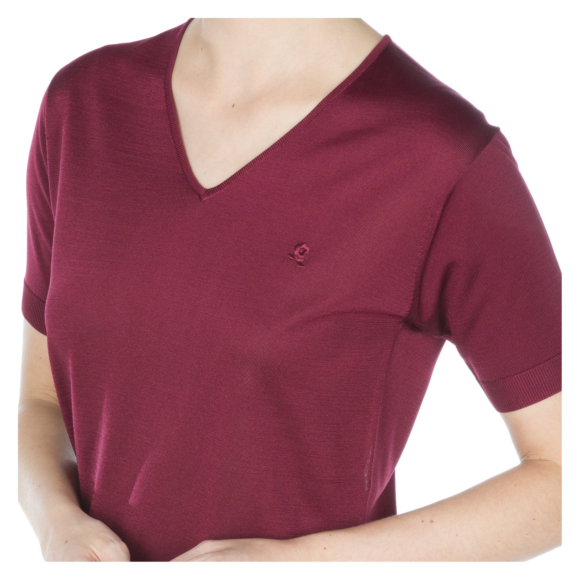 Woamn V collar tshirt Fil Lumière Débora