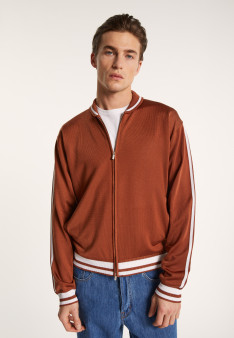 Zipped cardigan in Fil Lumière - Paddy