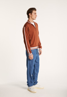 Gilet zippé en Fil Lumière - Paddy 7351 fusain/blanc - 83 Kaki