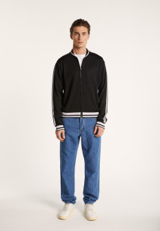 Zipped cardigan in Fil Lumière - Paddy