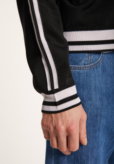 Gilet zippé en Fil Lumière - Paddy 7351 fusain/blanc - 83 Kaki