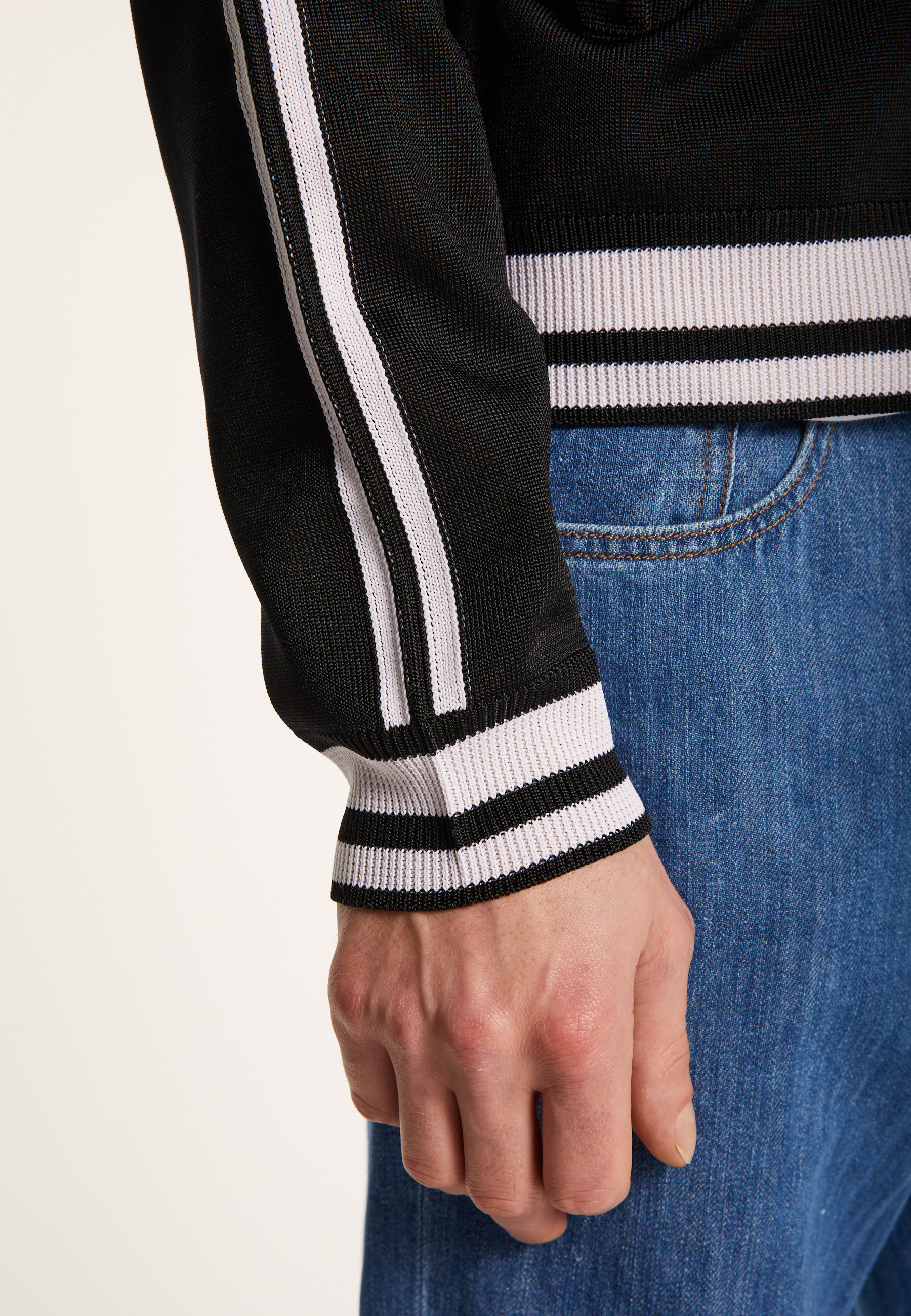 Gilet zippé en Fil Lumière - Paddy 7351 fusain/blanc - 83 Kaki