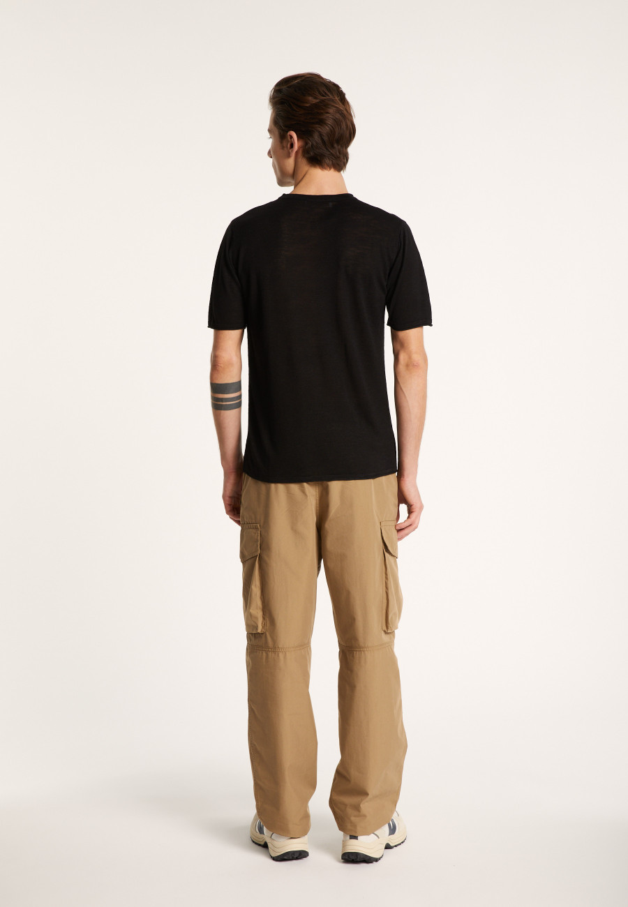 T-shirt col rond en lin flammé - Renaud