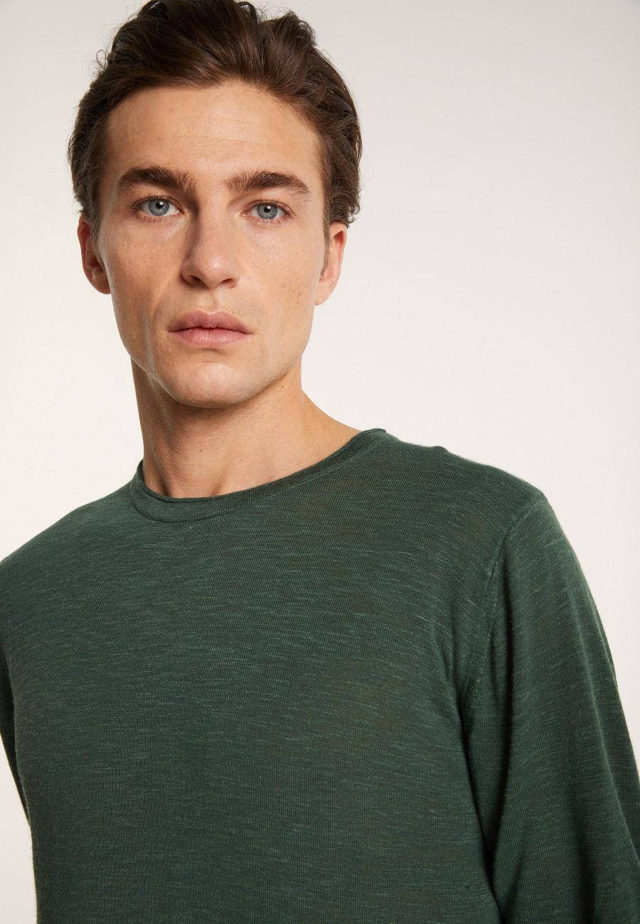 T-shirt col rond en lin flammé - Renaud