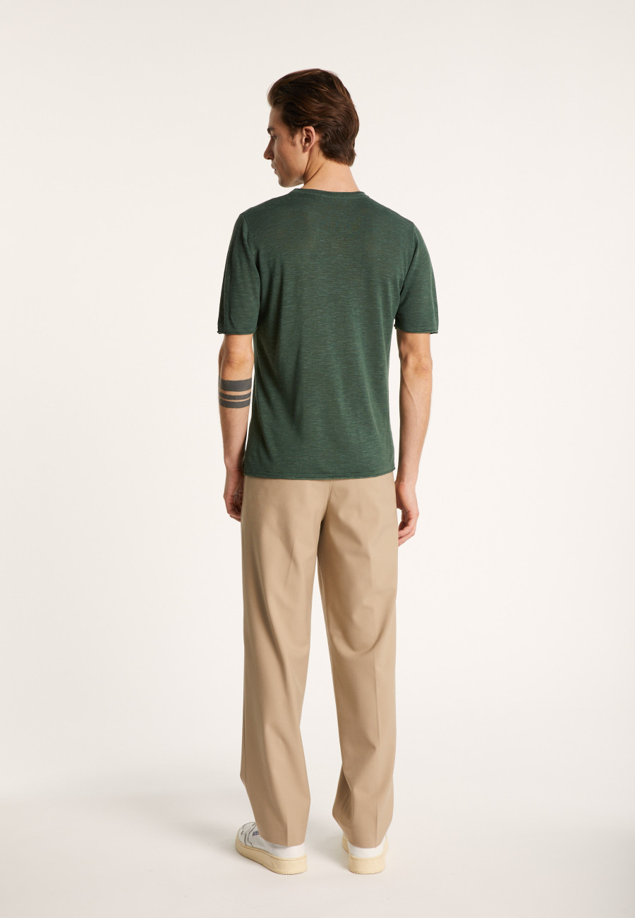 T-shirt col rond en lin flammé - Renaud