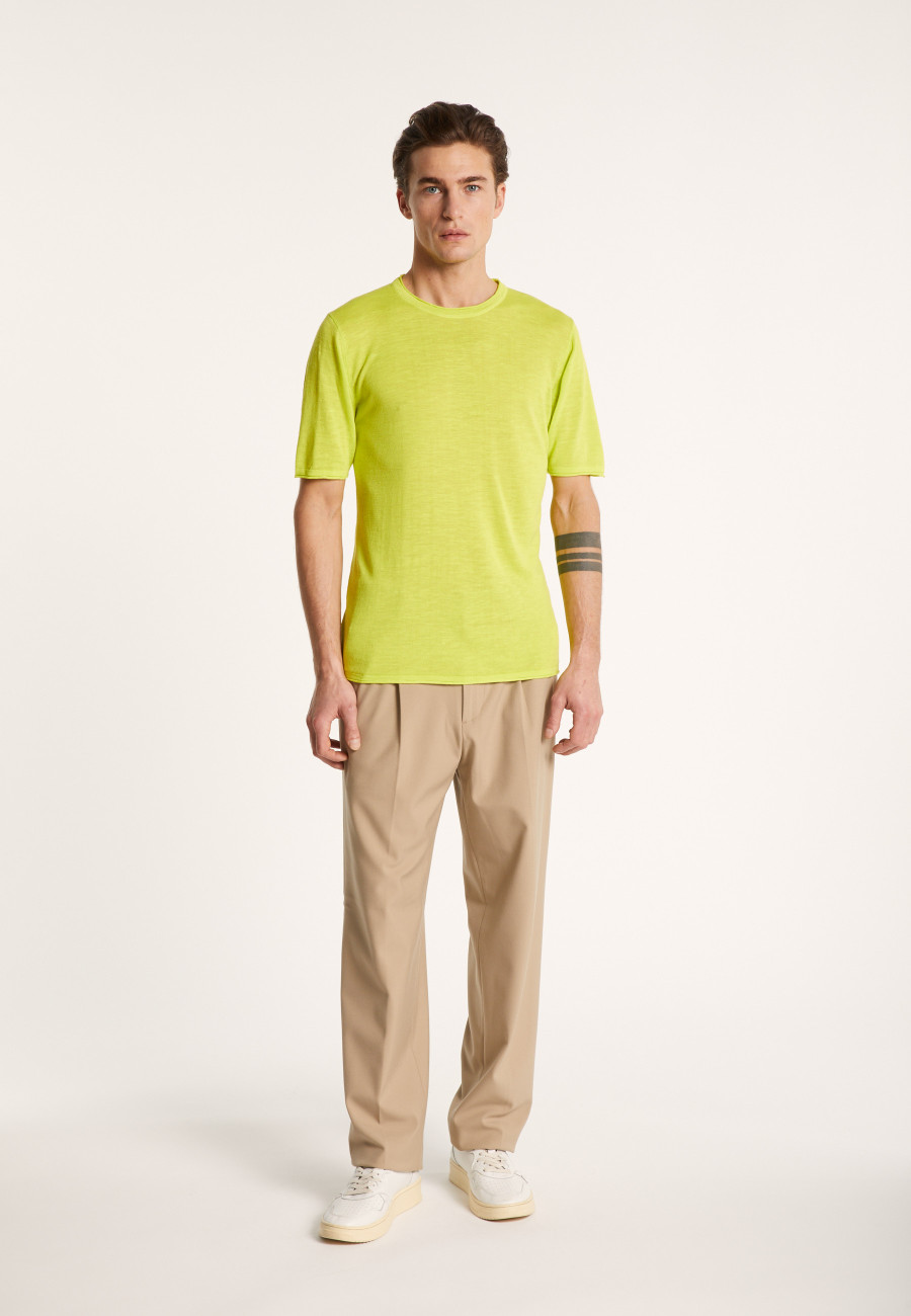 T-shirt col rond en lin flammé - Renaud