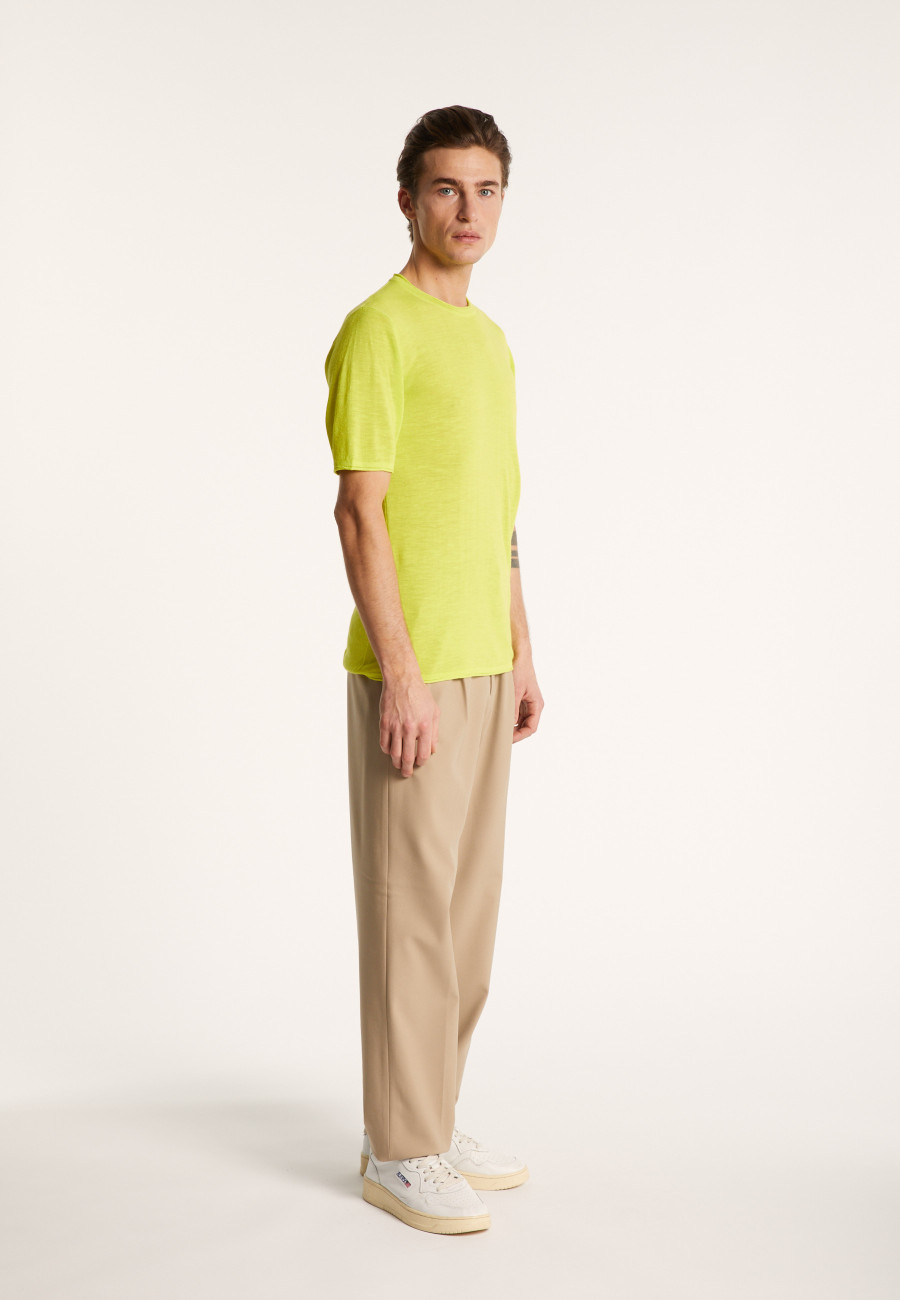 T-shirt col rond en lin flammé - Renaud