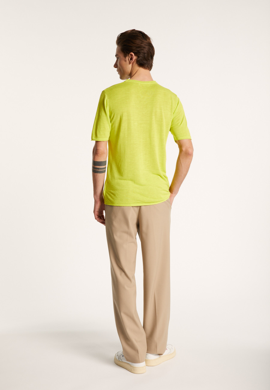 T-shirt col rond en lin flammé - Renaud