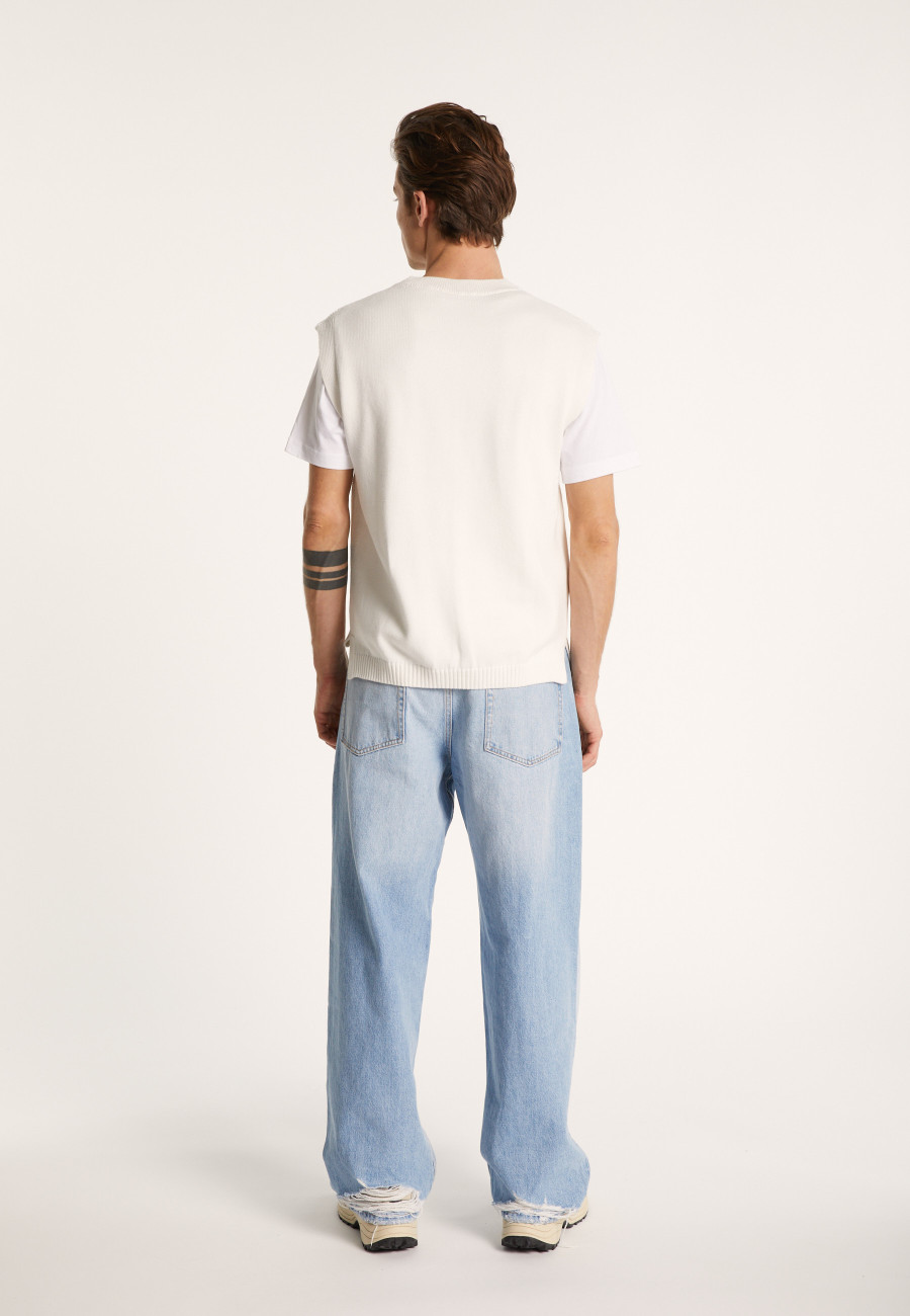 Pull unisexe sans manches en coton bio - Isodor