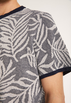 T-shirt col rond à motifs - Isham