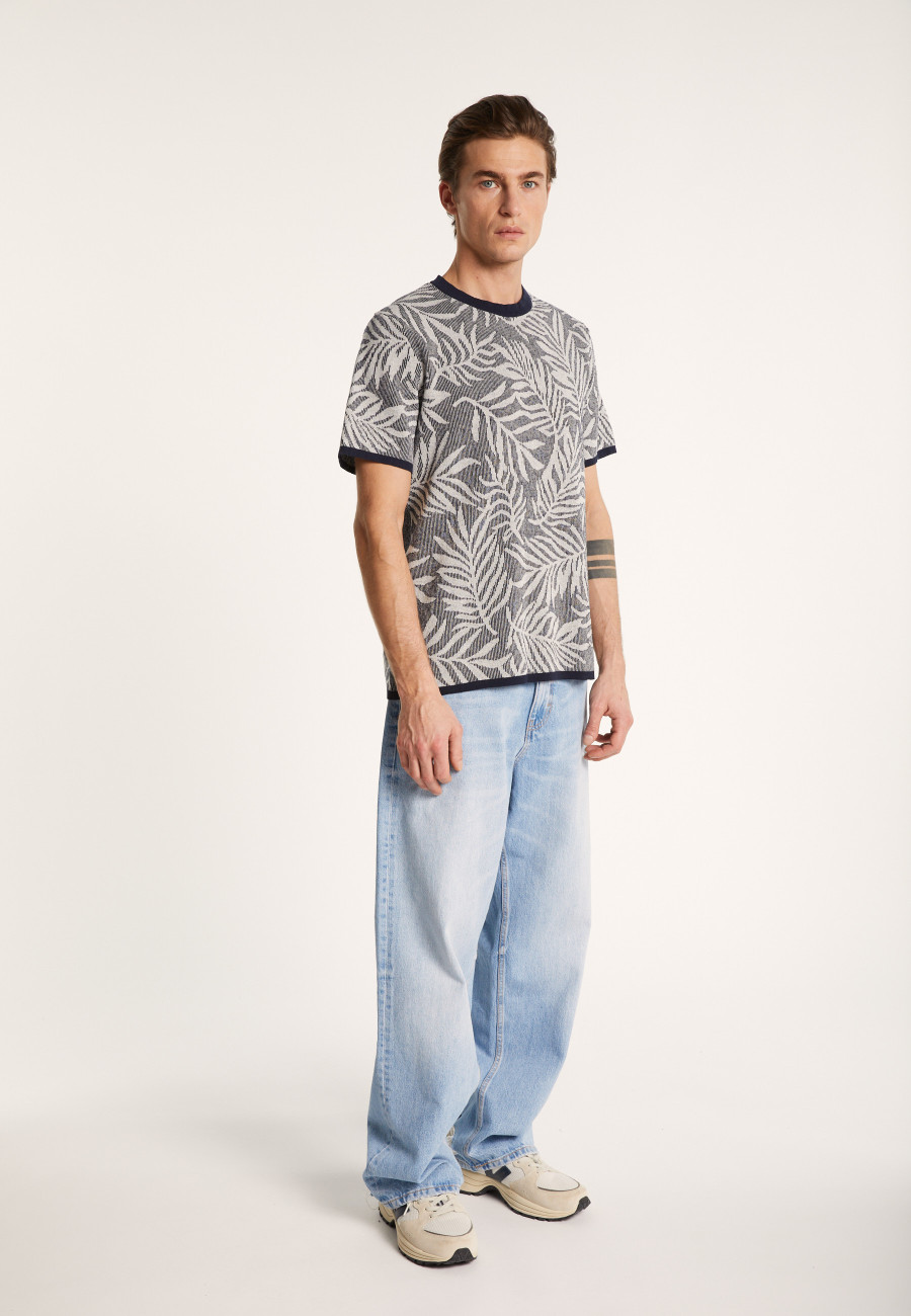 T-shirt col rond à motifs - Isham