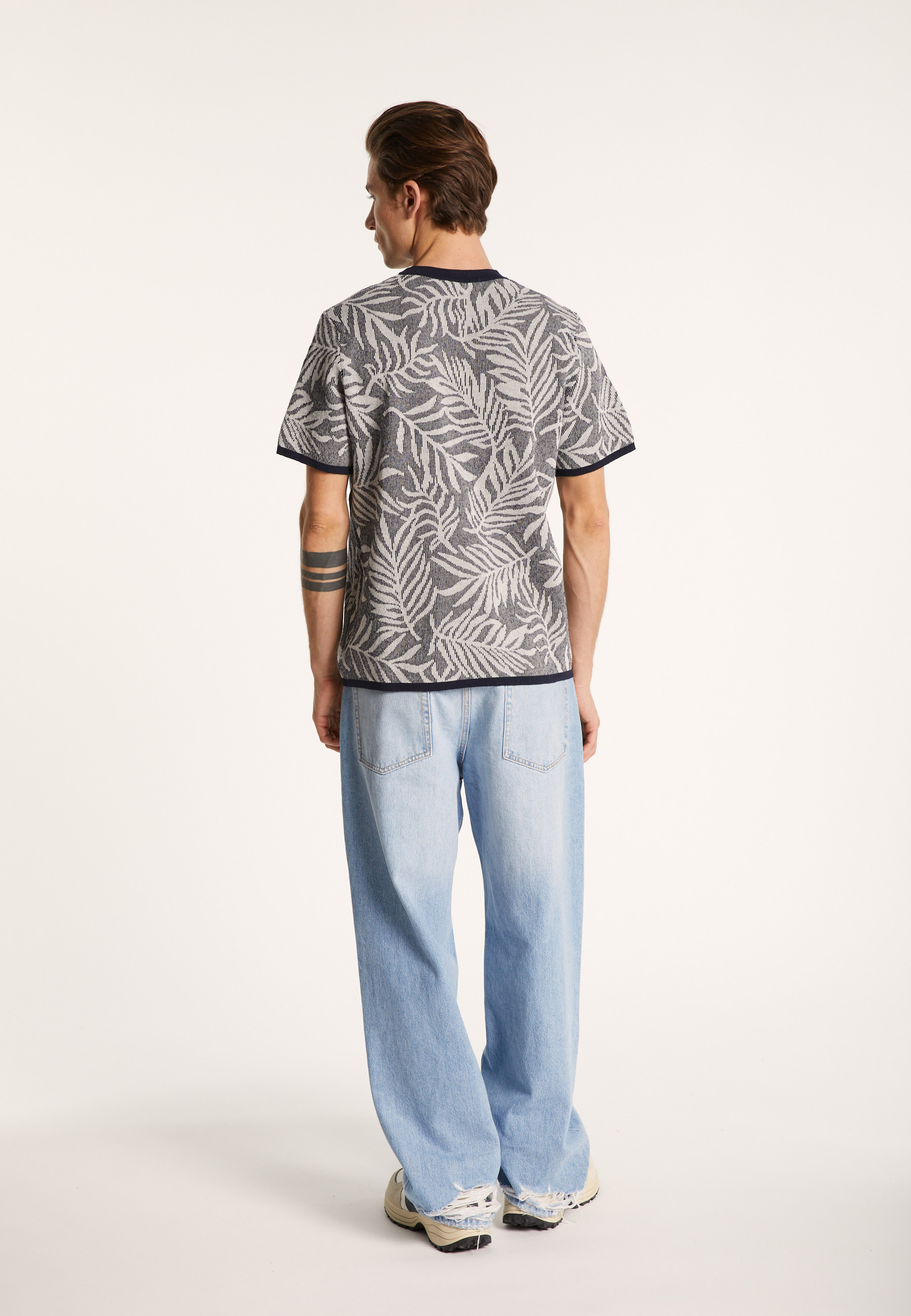 T-shirt col rond à motifs - Isham