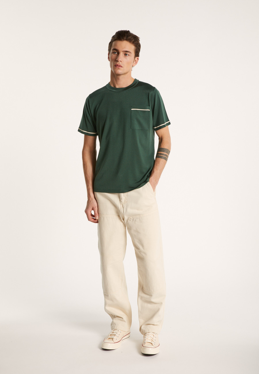 Camiseta bicolor en Fil Lumière - Indiana