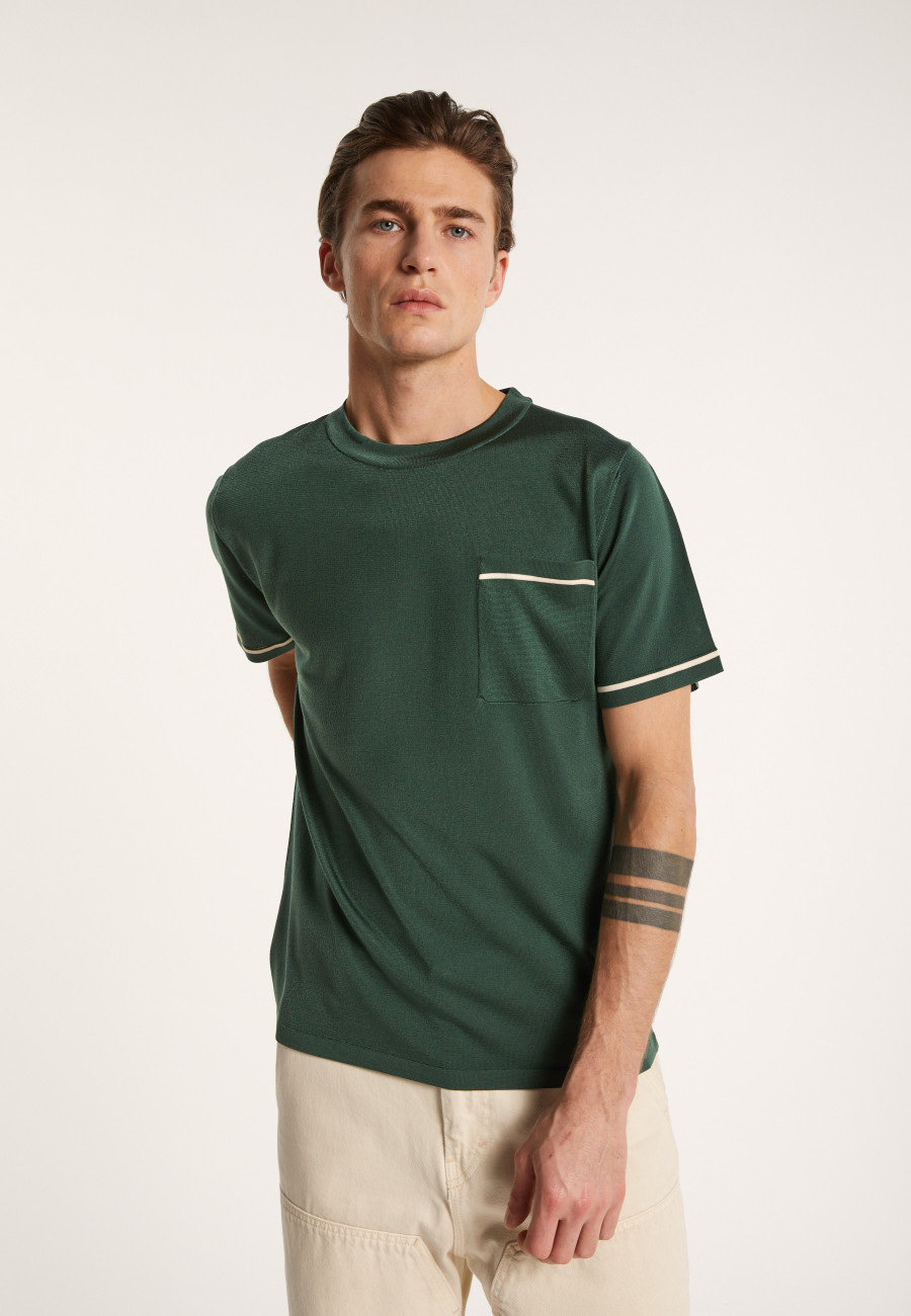 Two-tone T-shirt in Fil Lumière - Indiana