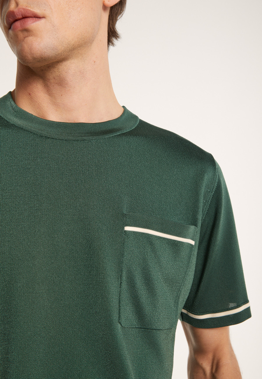 Two-tone T-shirt in Fil Lumière - Indiana