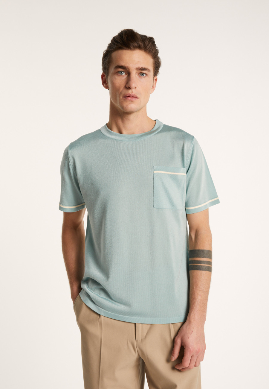 Two-tone T-shirt in Fil Lumière - Indiana