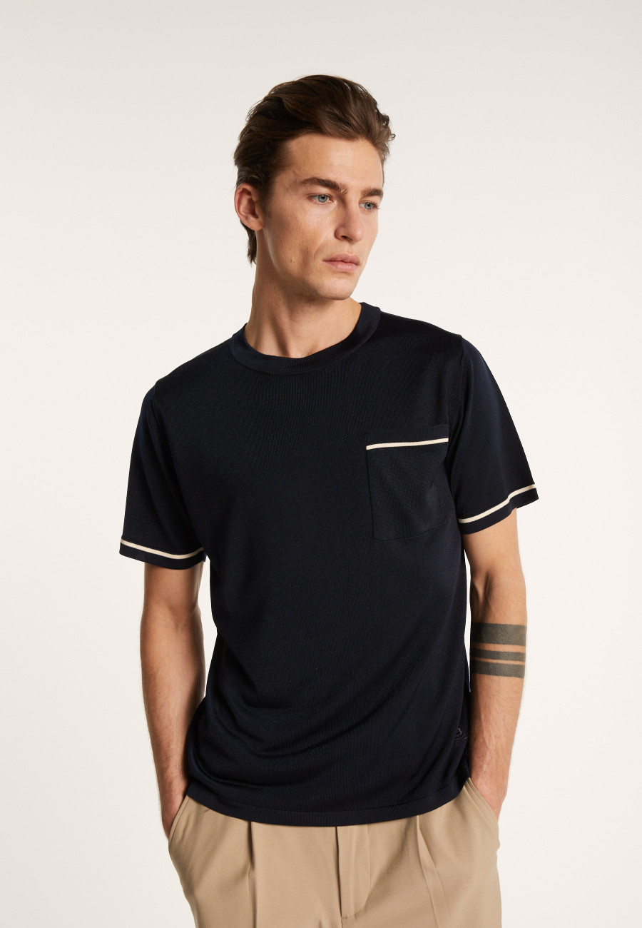 T-shirt bicolore en Fil Lumière - Indiana