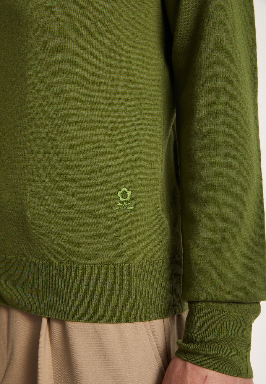 Buttoned merino wool cardigan - Etienne