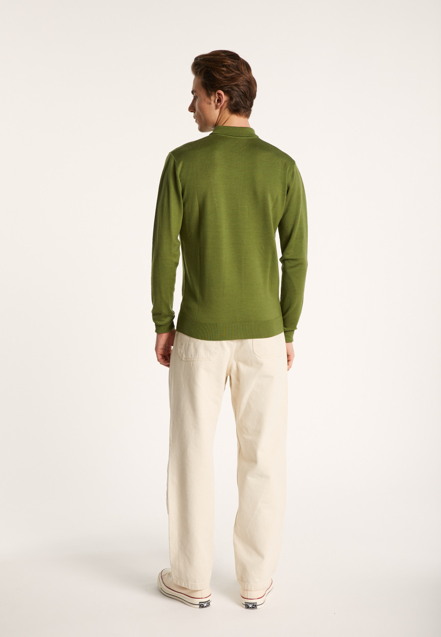 Camisa polo de lã merino de manga comprida - Eni