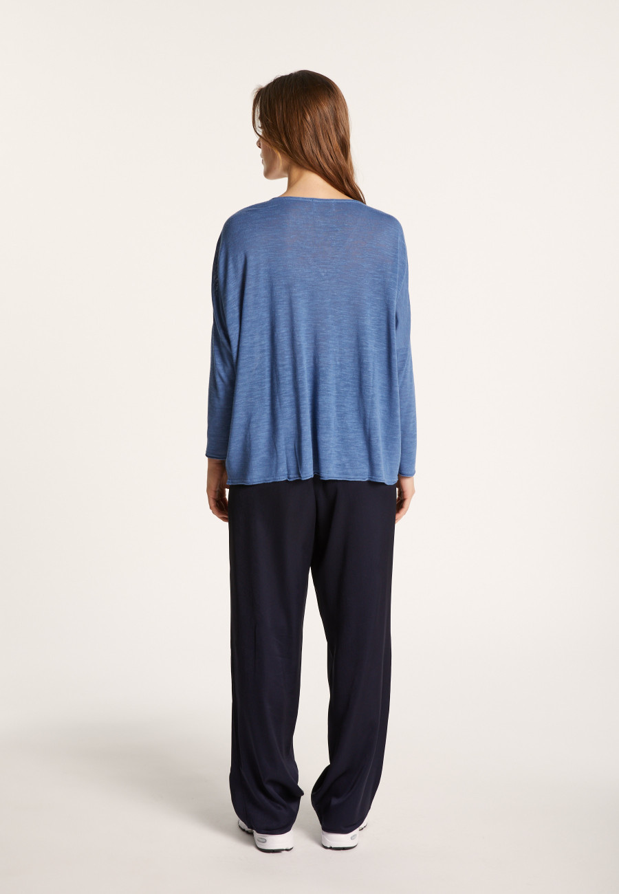 Camiseta folgada de linho com estampa slub - Balou