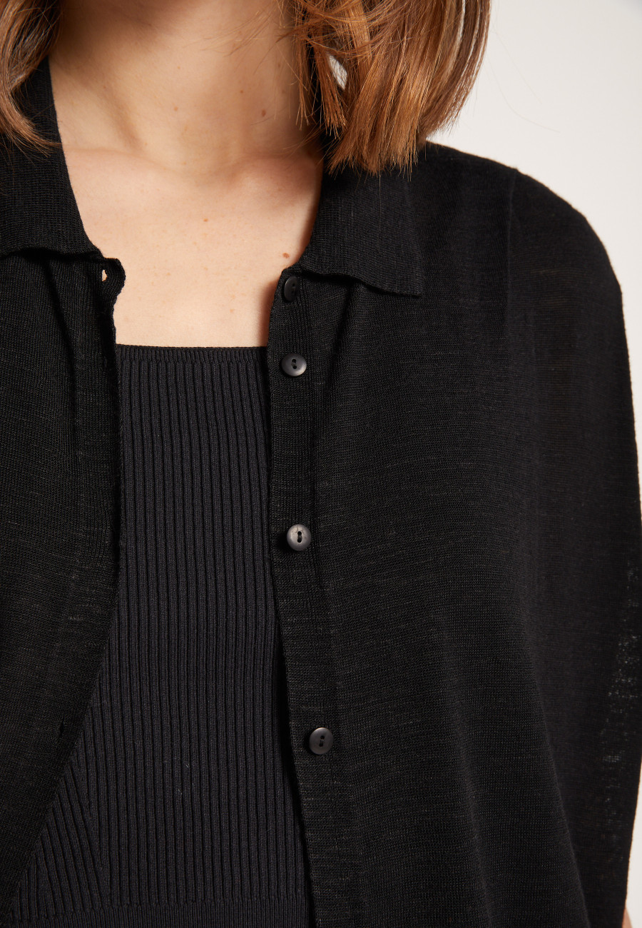 Long slub linen vest - Nora