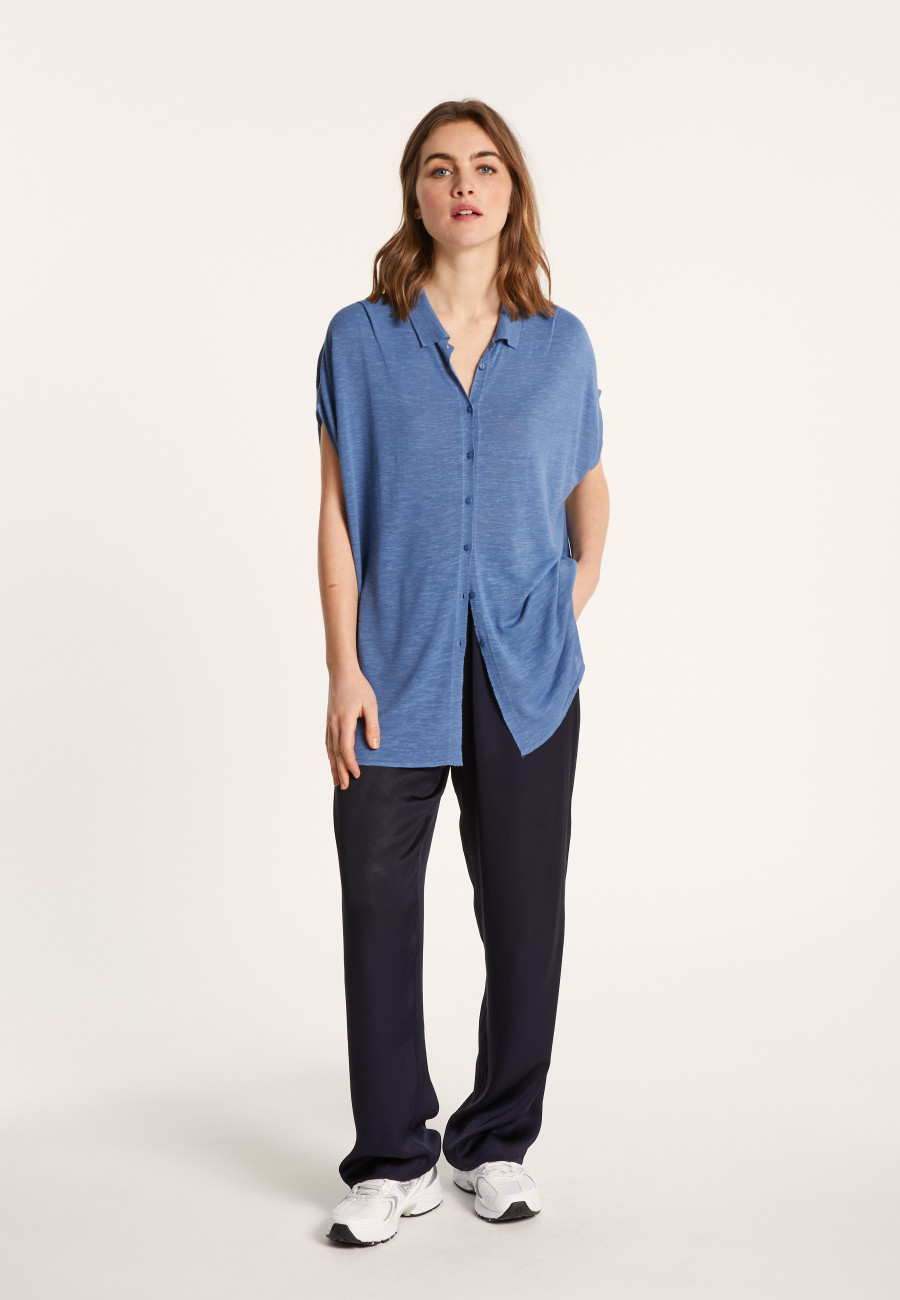 Long slub linen vest - Nora