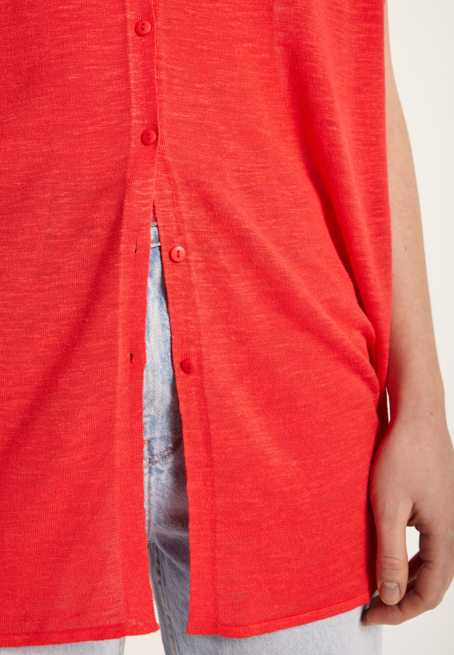 Colete longo de linho - Nora