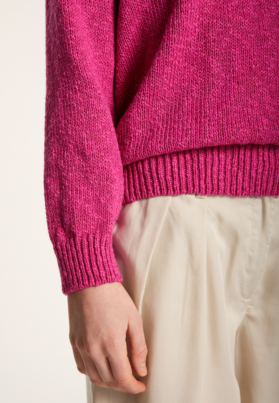 Pull col rond coton et lin - Nicky