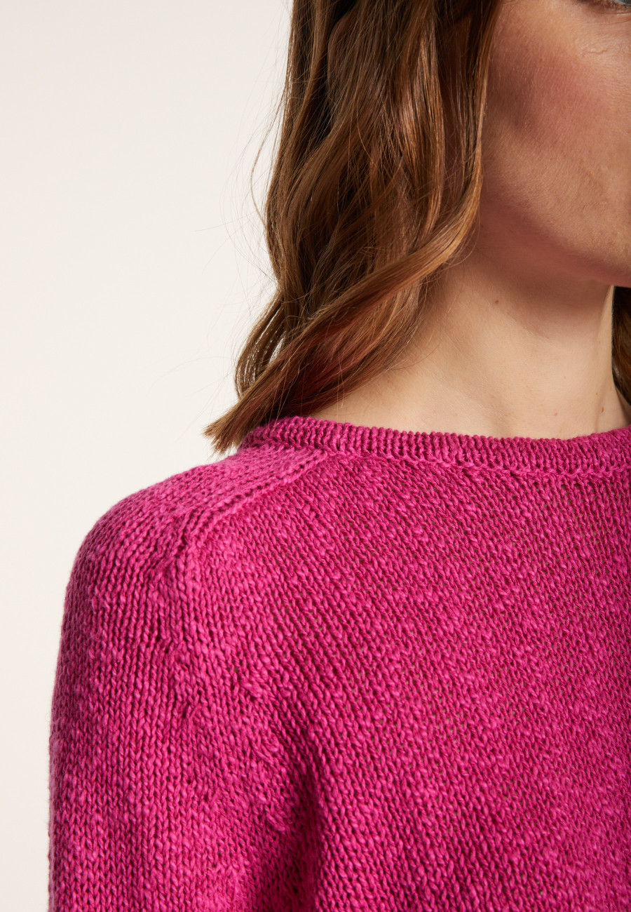 Pull col rond coton et lin - Nicky
