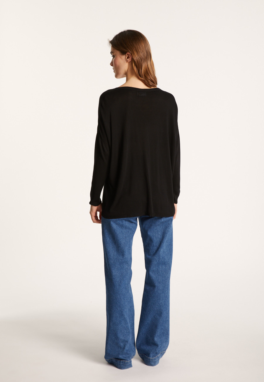 T-shirt ample en viscose et soie - Nahla