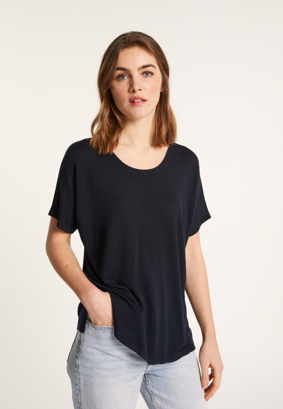 Camiseta solta com fendas - Nova