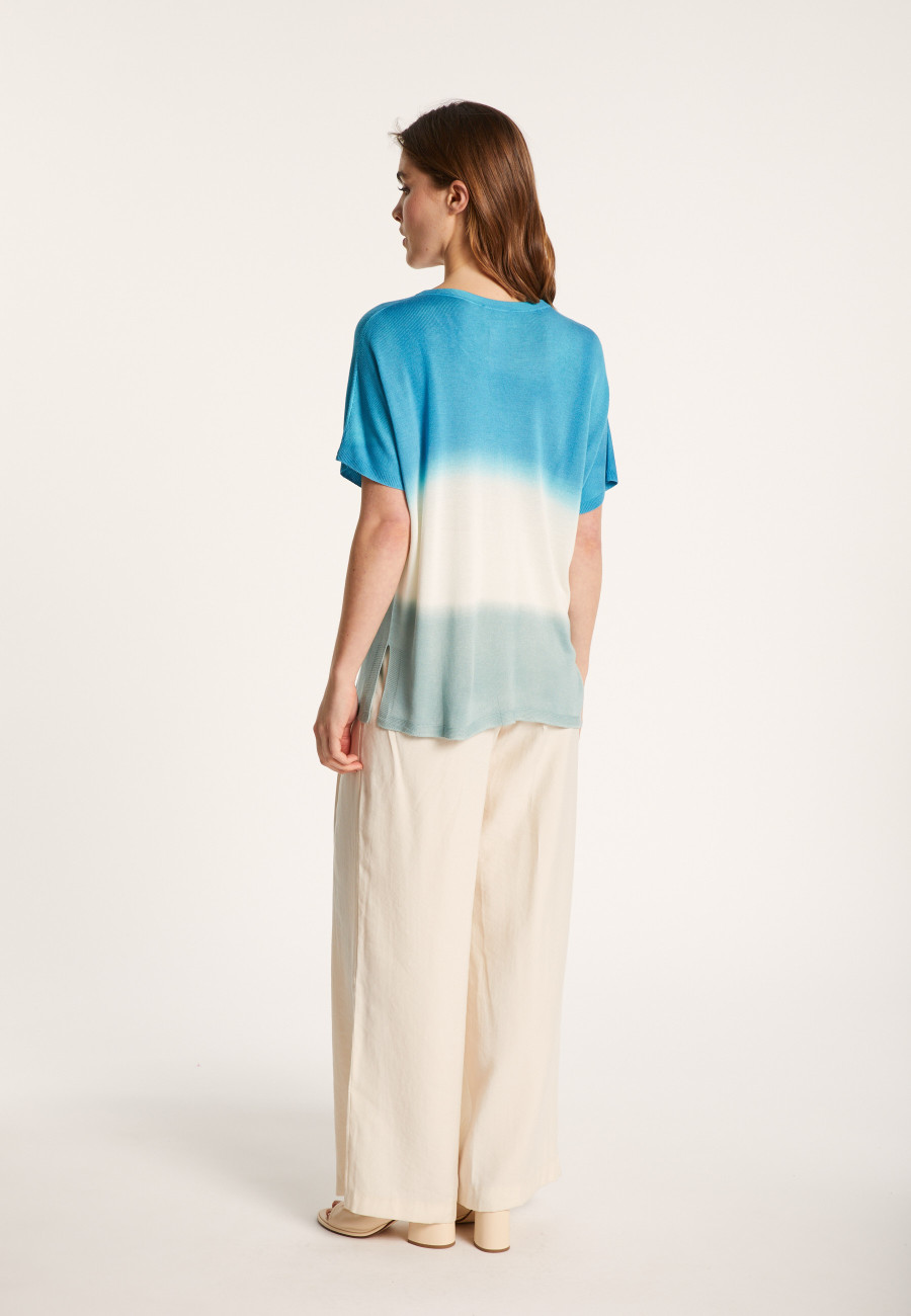 Slit T-shirt in viscose and silk - Nova Bis